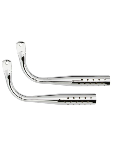 Muffler Smooth W/Holes Chrome.